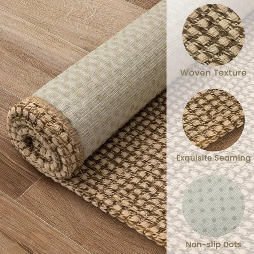 New 4x6 Woven Area Rug, Non-Slip, Washable Cotton Braided Throw Rug for Entryway